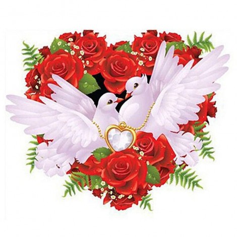 White Pigeons Full Drill 5D DIY Diamond Painting UK VM92377