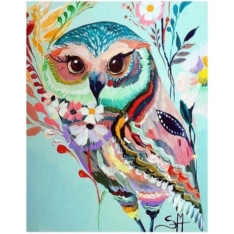 5D DIY Diamond Painting Animal Owl Embroidery Cross Stitch Mosaic Kits UK VM90502