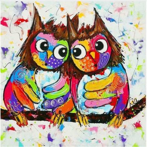 Special  Full Square Drill Owl 5D Diy Embroidery Diamond Painting Kits UK NA0217