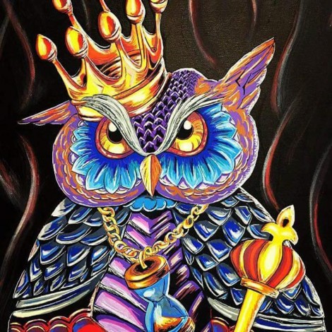 Special Owl King Full Drill 5D Diy Diamond Painting Kits Uk VM92333