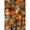 2019 Cartoon Halloween Pumpkin Owl 5d Diy Diamond Painting Kits UK VM8053