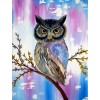 Colorful Watercolor Owl On The Tree Diamond Painting Kits UK AF9250