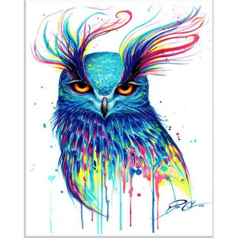 Hot Sale Special Square Drill Colorful Animal Owl 5d Diy Diamond Painting Kits UK VM9634