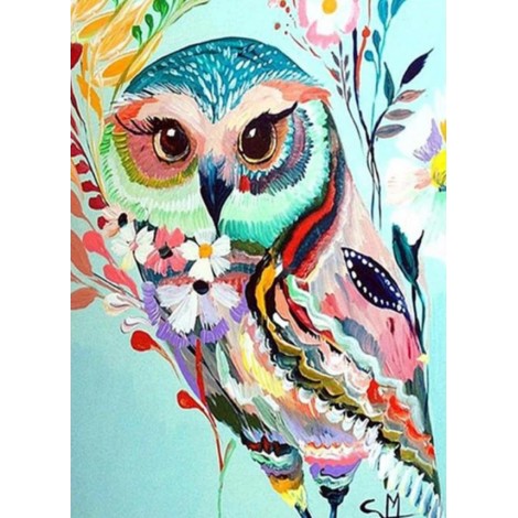 Modern Art Styles Watercolor Owl Diamond Painting Kits UK AF9241