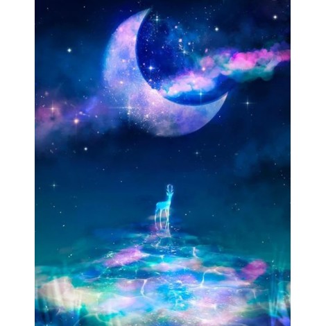 Moon Sky Embroidery Cross Stitch 5D DIY Diamond Painting Kits UK VM92063