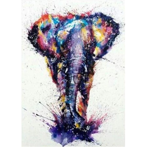 Hot Sale Watercolor Elephant Diy 5d Diamond Painting Kits UK QB5381