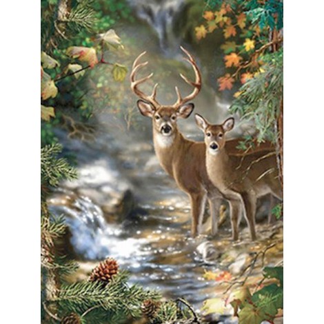 2019 New Hot Sale Dream Animal Deer 5d Diy Diamond Painting Kits UK VM8935