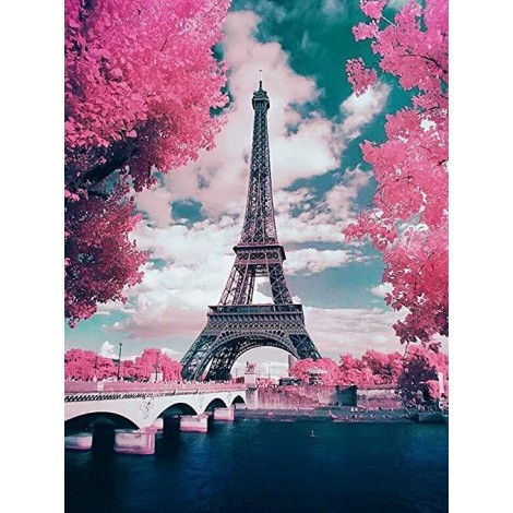 2019 Hot Sale Landscape Eiffel Tower 5D DIY Diamond Embroidery Cross Stitch Kits UK VM1172