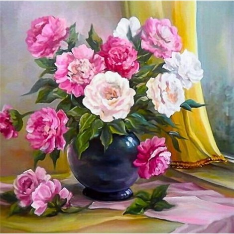 2019 Oil Painting Style Beautiful Colorful Flower 5d Diamond Diy Art UK VM1987