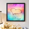 Beach Heart Pattern Valentines Day Crystal Diamond Painting UK VM1021