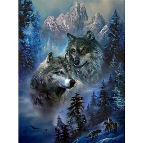 New Arrival Hot Sale Animal Wolf Pattern 5d Diy Diamond Painting Kits UK VM7208