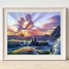 Seaside Sky Lovers Embroidery Mosaic Art VM92271
