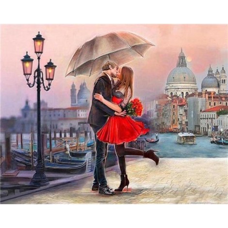 2019 Oil Painting Style Romantic Lover 5d Diy Diamond Painting Cross Stitch Kits UK VM3634