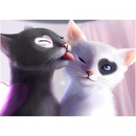 2019 New Hot Sale Two Cats Lovers 5d UK Diamond Painting Cross Stitch Kits VM0091