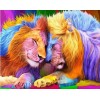 Special Dream Colorful Lions Lover 5d Diy Square Diamond Painting Kits UK VM7361
