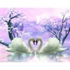 2019 Dream Elegant Swan Lover Diamond Cross Stitch Pattern UK VM1506