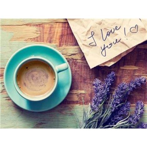 Coffee Cup And Flowers Picture Diy 5d Bling Bling Art Diamond Painting Kits UK VM03009