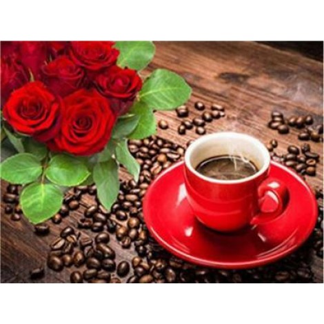2019 Special Coffee Cup And Flowers Diy 5d Diamond Painting Kits UK VM3007
