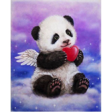 Oil Painting Style Full Drill Panda 5d Diy Diamond Painting Kits UK NA0419