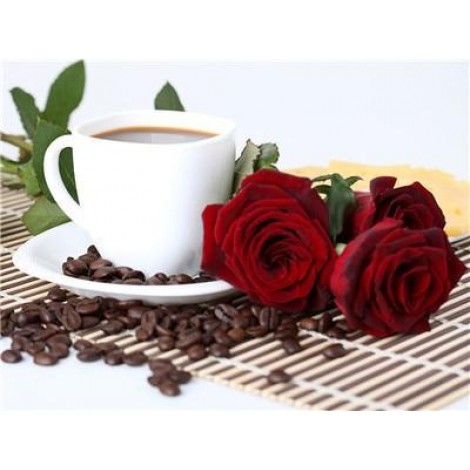 2019 Special Coffee Cup And Flowers Diy 5d Bling Bling Art Diamond Painting Kits UK VM03012