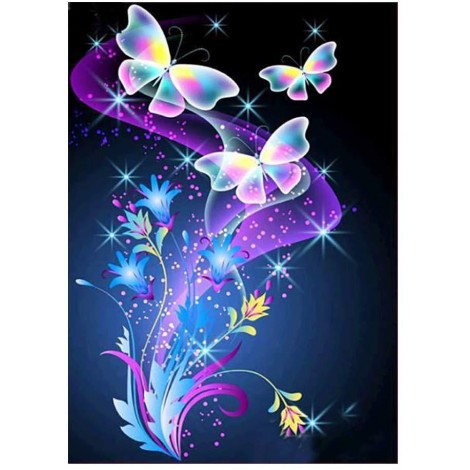 Dream Butterfly Diy 5d Full Diamond Painting Kits UK KN80027