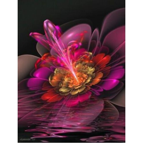 Colors Abstract Flower Full Drill 5D DIY Diamond Painting Kits UK VM90818