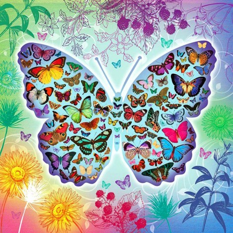 5D DIY Diamond Painting Beautiful Butterfly Embroidery Cross Stitch Mosaic Art VM90406