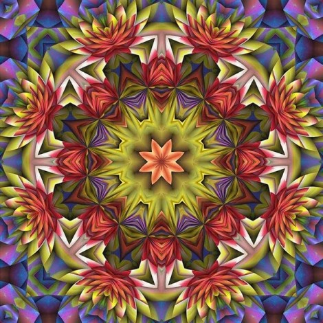 Abstract Mandala Pattern 2019 New Hot Sale 5d Diy Diamond Painting Kits UK VM09586