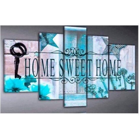 2019 Large Size Sweet Home Multi Panel Picture 5d Diy Diamond Painting Kits UK VM9708