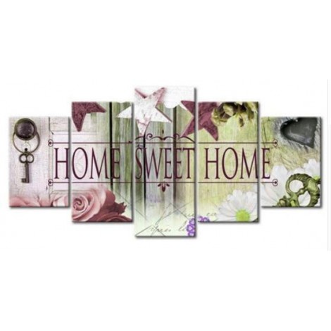 2019 Large Size Sweet Home Multi Panel 5d Diy Diamond Painting Kits UK VM09710