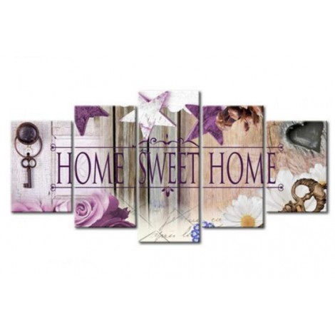 2019 Modern Art Sweet Home Multi Panel 5d Diy Diamond Painting Kits UK VM9713