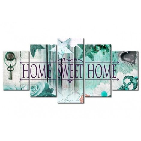 5pcs Large Size Hot Sale Sweet Home Multi Picture 5d Diy Diamond Painting Kits UK VM9784