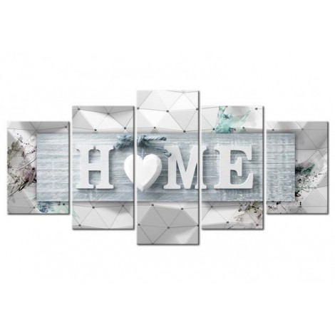 5pcs Large Size 2019 Sweet Home Multi Panel 5d Diy Diamond Painting Kits UK VM9789