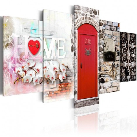 5pcs Door Sweet Home Multi Panel Large Size 5d Diy Diamond Painting Kits UK VM9795