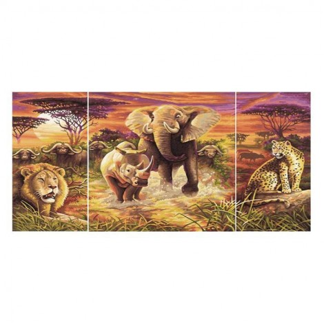 Large Size Elephant Picture Embroidery 5D DIY Full Diamond Painting UK QB8052
