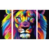 Multi Panel Lion Embroidery 5D DIY Full Drill Diamond Painting Kits UK QB6428