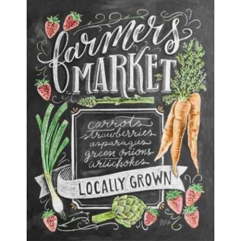 New Fruits Blackboard Mosaic Cross Stitch 5D DIY Diamond Painting Kits VM92160