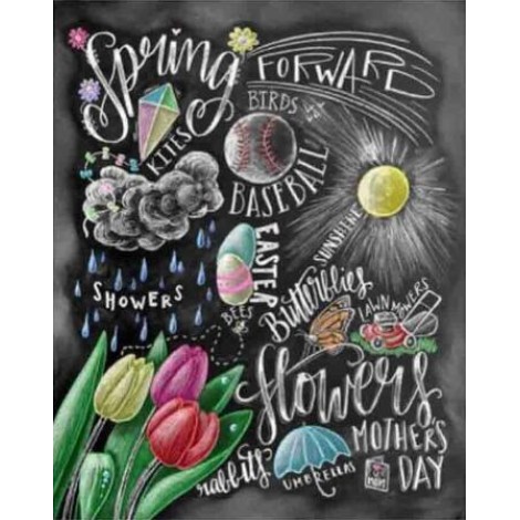 Pattern Blackboard Embroidery Mosaic Cross Stitch VM92197