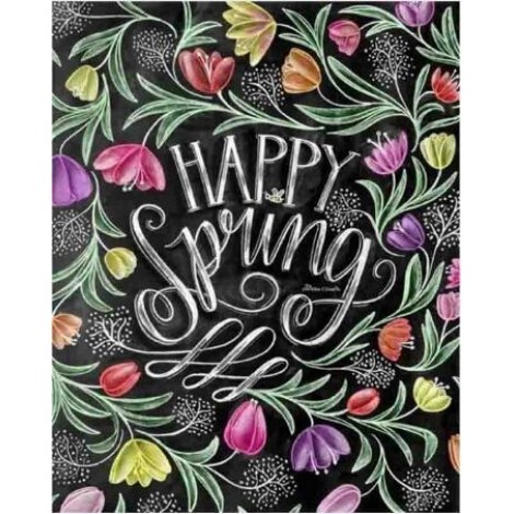 Flowers Blackboard Mosaic Art Cross Stitch VM90980