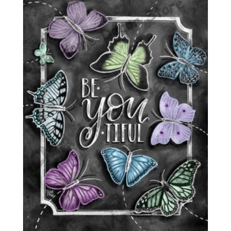 New Butterfly Blackboard Full Drill 5D DIY Diamond Painting Kits UK VM92095