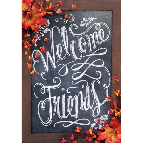 2019 Hot Sale Letters Welcome Blackboard 5d Diy Diamond Painting Kits UK VM4131