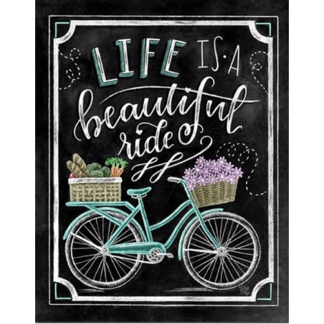 New Arrival Blackboard Bicycle 5D DIY Full Square Diamond Painting Kits UK VM7004