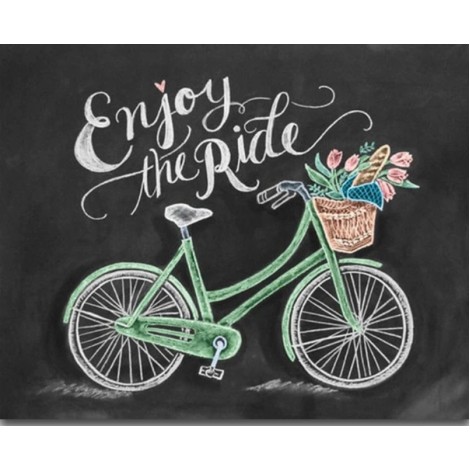 2019 Blackboard Bicycle Pattern 5D DIY Full Square Diamond Painting Kits UK VM7005