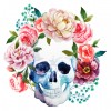 5D Diy Flower Cross Stitch Mosaic Skull Diamond Painting Art Kits VM90520