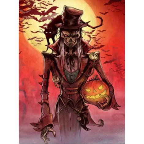 2019 Hot Sale Halloween Cartoon Skeleton Pumpkin 5d Diy Rhinestone Stitch Kits UK VM4085
