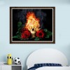 Fantasy Styles Pretty Roses with Burning skull Diamond Painting Kits UK AF9365