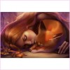 Beauty And Animal Fox 5d Diy Diamond Painting Kits UK KN80122