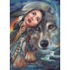 Beauty And Wolf 5D Diy Diamond Painting Kits Uk Cross Stitch Rhinestones Mosaic VM90556
