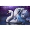 2021 Decor White Elegant Swan Beauty 5d Diamond Painting UK VM1513