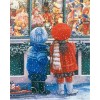 Winter Boy And Girl Portrait 5d Diy Embroidery Diamond Painting Kits UK QB8131